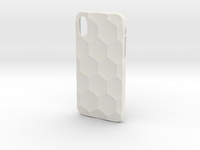 iPhone X case_Hexagon in White Natural Versatile Plastic