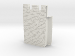 HOF036  - Castle wall 6 in White Natural Versatile Plastic