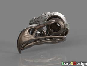 Eagle Skull Pendant in Polished Bronzed Silver Steel
