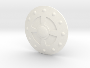 1/6 Mini Comic Shield in White Processed Versatile Plastic