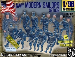 1/96 USN Modern Sailors Set002 in Tan Fine Detail Plastic
