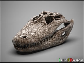 Alligator Skull pendant in Natural Bronze