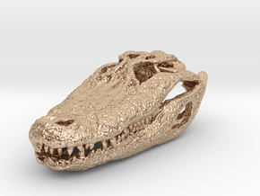 Alligator Skull pendant in 14k Rose Gold Plated Brass
