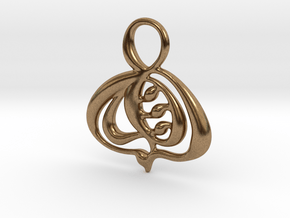 Autumn leaf in Natural Brass