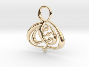 Autumn leaf in 14K Yellow Gold