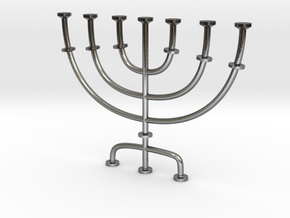 Menorah candlestick 1:12 scale model in Polished Silver