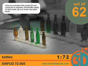 Bottles 1/72 scale SWFUD-72-005 in Tan Fine Detail Plastic