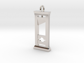 Guillotine Pendant in Rhodium Plated Brass