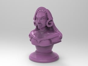 Dark Sorceress Bust in Purple Processed Versatile Plastic: Medium
