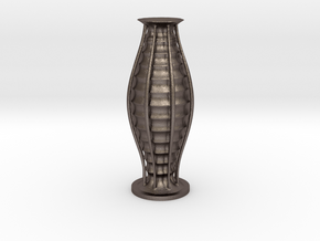 Vase 1350n in Polished Bronzed Silver Steel