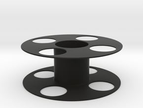 3D printer spool in Black Natural Versatile Plastic: Medium