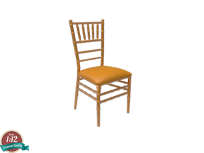 Miniature Chiavari Chair - Giuseppe Gaetano in White Natural Versatile Plastic: 1:12