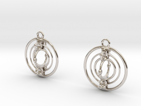 Cmix earrings in Rhodium Plated Brass