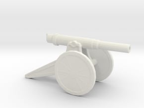 152mm 120 Pood M1877 Siege Gun 1/144 in White Natural Versatile Plastic