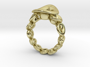 Avatar Ring in 18k Gold Plated Brass: 6 / 51.5