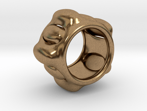 Cell ring in Natural Brass