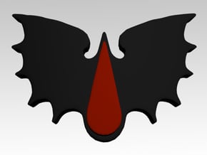 Blood Drop & Bat Wings Shoulder Icons x50 in Tan Fine Detail Plastic