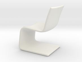 Miniature Atlantic Chair - Bugatti Home in White Natural Versatile Plastic: 1:12