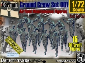 1/72 German Ground Crew Set001 in Tan Fine Detail Plastic