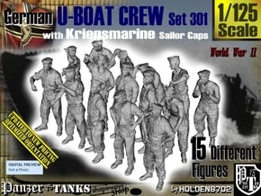 1/125 German U-Boot Crew Set301 in Tan Fine Detail Plastic
