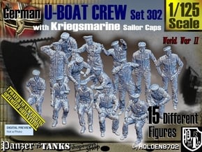 1/125 German U-Boot Crew Set302 in Tan Fine Detail Plastic