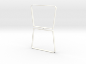 Table legs Trapeze (pair). 1:12, 1:24 in White Processed Versatile Plastic: 1:12