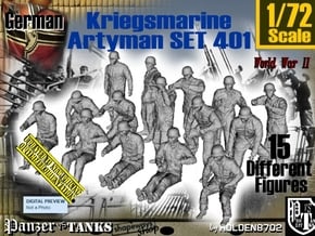 1/72 Kriegsmarine Artyman Set401 in Smooth Fine Detail Plastic