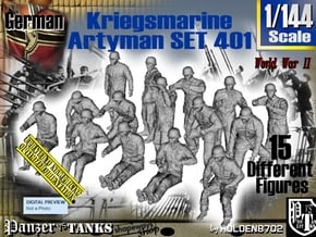 1/144 Kriegsmarine Artyman Set401 in Smooth Fine Detail Plastic