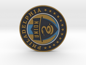 Philadelphia Union Soccer Logo 1 inch in Full Color Sandstone