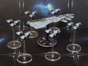 Space fighter P squadrons (6pcs) - Fleet Commander in Smooth Fine Detail Plastic