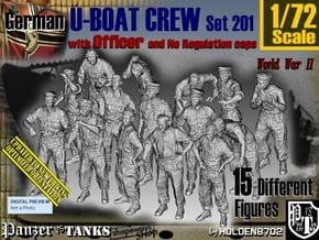 1/72 German U-Boot Crew Set201 in Tan Fine Detail Plastic