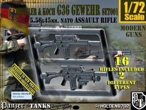 1/72 HK G-36 Rifle Set001 in Tan Fine Detail Plastic
