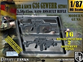 1/87 HK G-36 Rifle Set001 in Tan Fine Detail Plastic