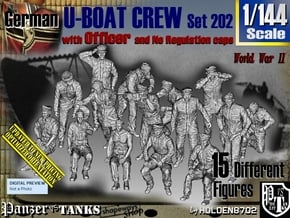 1/144 German U-Boot Crew Set202 in Tan Fine Detail Plastic