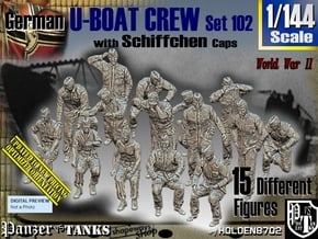 1/144 German U-Boot Crew Set102 in Smooth Fine Detail Plastic
