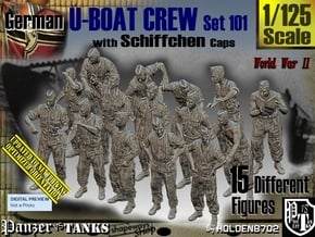 1/125 German U-Boot Crew Set101 in Smooth Fine Detail Plastic