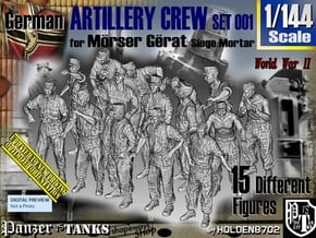 1/144 German Arty Crew Set001 in Smooth Fine Detail Plastic