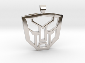Autobots [pendant] in Rhodium Plated Brass
