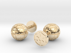 Death Star Cufflinks in 14k Gold Plated Brass