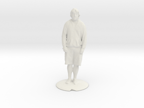 G scale standing man in White Natural Versatile Plastic