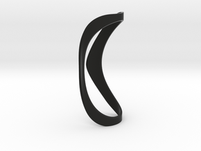 Finger Splint Open Top Ring - Thicker for Plastic  in Black Premium Versatile Plastic