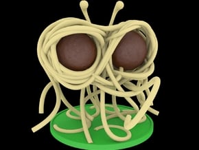 Flying Spaghetti Monster miniature in White Natural Versatile Plastic