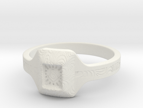 Freemasonry ring in White Natural Versatile Plastic