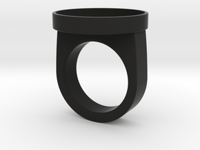 Custom ring 76 US 10 in Black Premium Versatile Plastic