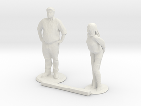 G scale people standing 4 in White Natural Versatile Plastic