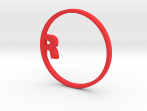 RONDU Napkin Ring "R" in Red Processed Versatile Plastic