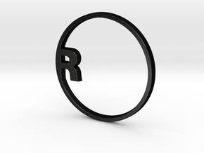 RONDU Napkin Ring "R" in Matte Black Steel