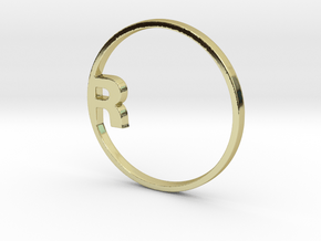 RONDU Napkin Ring "R" in 18k Gold Plated Brass