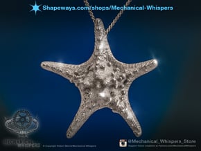 Knobby Starfish Pendant in Polished Nickel Steel