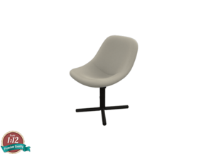 Miniature Mishell Chair - Noti in White Natural Versatile Plastic: 1:12